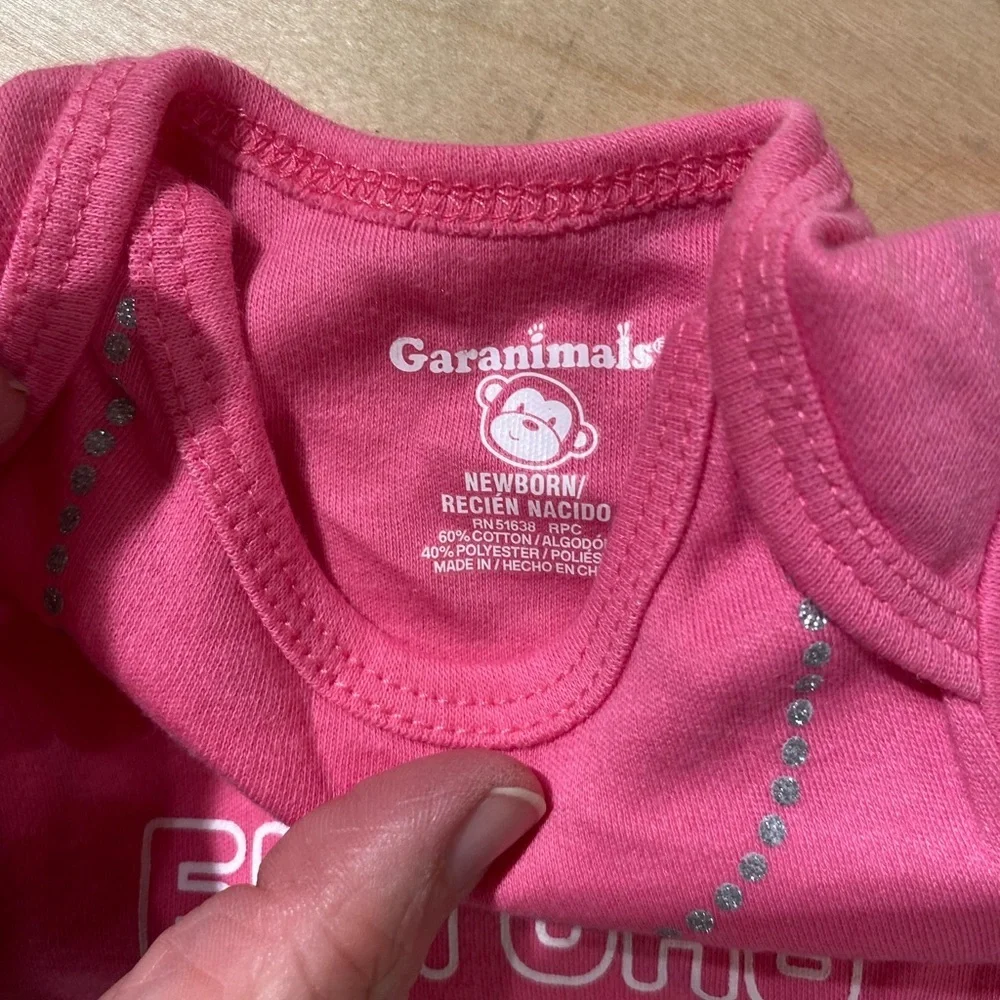 5 Garanimals Baby Bodysuits - Navy, Black, Pink, White Newborn (OQ)